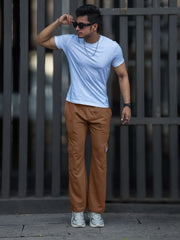 Solid Brown Baggy Fit Cargo