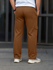 Solid Brown Baggy Fit Cargo