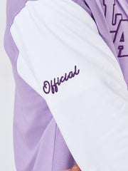 LA Lavender Varsity Full Sleeve Jacket