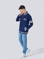 Manhattan Navy Varsity Full Sleeve Jacket