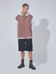 Dusty Pink hooded M wing Full Sleeve Shacket