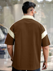 Oakland Brown Half Sleeve Oversized T-Shirt