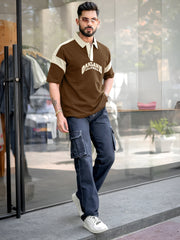 Oakland Brown Half Sleeve Oversized T-Shirt