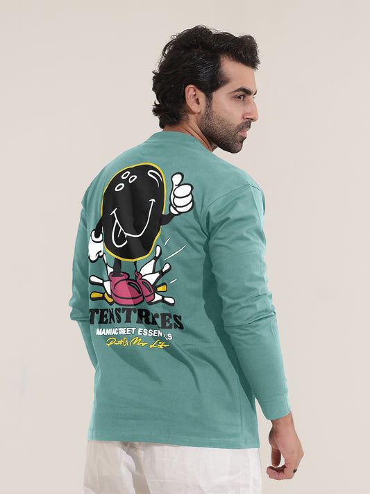 Bowling Berly Green Fullsleeve Oversized T-Shirt