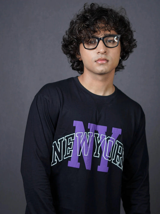 NewYork Black Half Sleeve T-Shirt