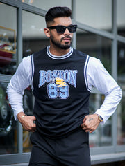 Baseball Black Fullsleeve T-Shirt