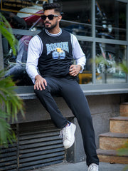 Baseball Black Fullsleeve T-Shirt