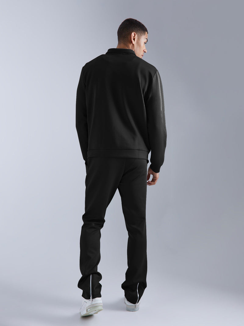 Solid Black Jacket and Jogger Cozy Cut Co-Ords