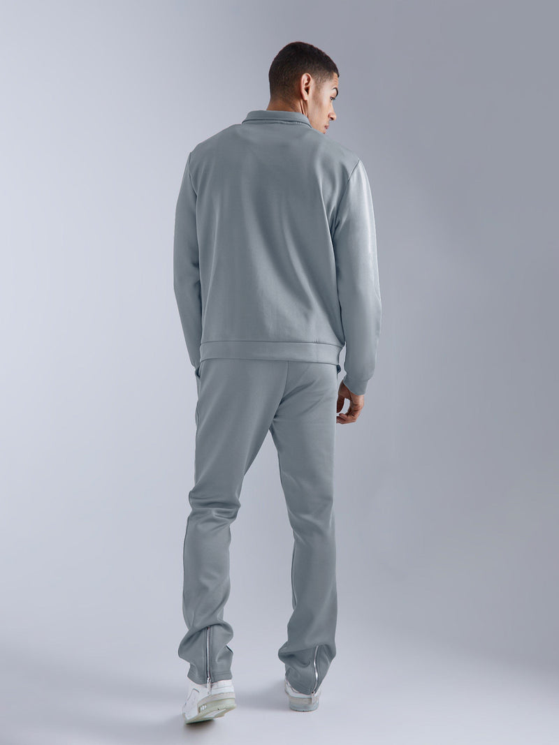 Solid Light Grey Jacket and Jogger Cozy Cut Co-Ords