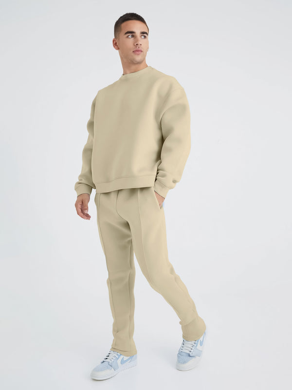 Solid Beige Cozy Cut Co-Ords