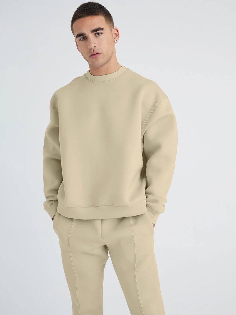 Solid Beige Cozy Cut Co-Ords