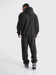 Solid Black Sweatshirt and Jogger Cozy Cut Co-Ords