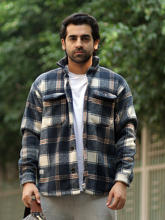 Checkered Black Full Sleeve Shacket