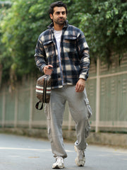 Checkered Black Full Sleeve Shacket