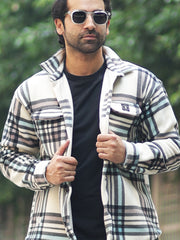 Checkered Blue Full Sleeve Shacket
