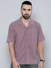 Creased Dusty Pink Half Sleeve Shirt