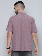Creased Dusty Pink Half Sleeve Shirt