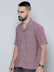 Creased Dusty Pink Half Sleeve Shirt