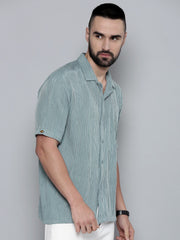 Crochet Green Half Sleeve Shirt