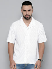 Creased White Half Sleeve Shirt