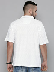 Creased White Half Sleeve Shirt
