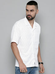 Creased White Half Sleeve Shirt