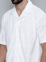 Creased White Half Sleeve Shirt