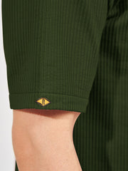 Elliot Knit Olive Lycra Half Sleeve Shirt