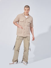 Cargo Pocket Biscuit Half Sleeve Shirt