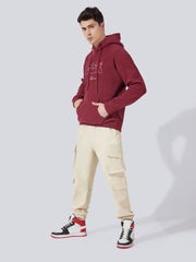 Califorina Burgundy Full Sleeve Sweatshirt