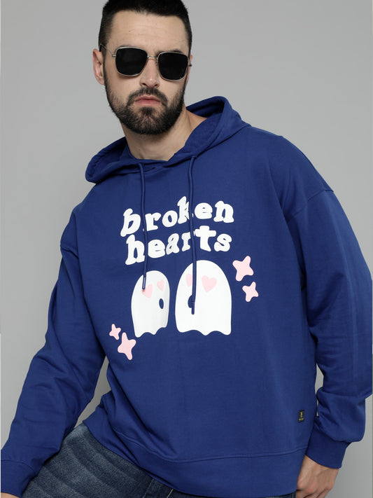 Broken Hearts Royal Blue Full Sleeve Sweatshirt
