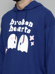 Broken Hearts Royal Blue Full Sleeve Sweatshirt