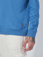 Official Denim Blue Polo Full Sleeve Sweatshirt