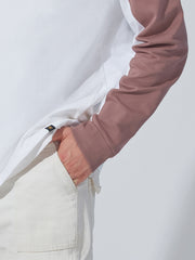 Impulsive Raglan White Polo Full Sleeve Sweatshirt