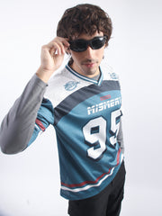 Mesh Jersey Teal Blue Tshirt
