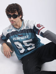 Mesh Jersey Teal Blue Tshirt