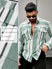 Striped Berly Green Full Sleeve Shirt
