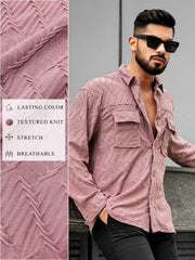 Creased Dusty Pink Full Sleeve Full Sleeve Shirt