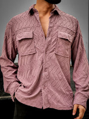 Creased Dusty Pink Full Sleeve Full Sleeve Shirt