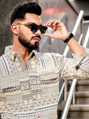 Aztec Yellow Full Sleeve Shirt