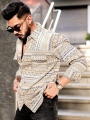 Aztec Yellow Full Sleeve Shirt