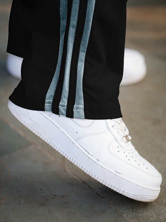 Baggy Fit Black Taped Pant