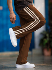 Baggy Fit Brown Taped Pant