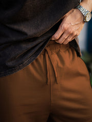 Baggy Fit Brown Taped Pant