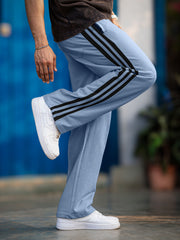 Baggy Fit Light Grey Taped Pant