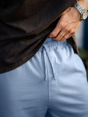 Baggy Fit Light Grey Taped Pant