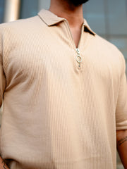Elliot Biscuit Half Sleeve Polo T-Shirt