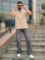 Elliot Biscuit Half Sleeve Polo T-Shirt