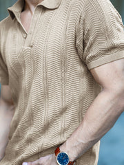 Bohemian Crochet Beige Half Sleeve T-Shirt