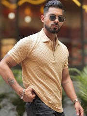 Kite Beige Half Sleeve Polo T-Shirt
